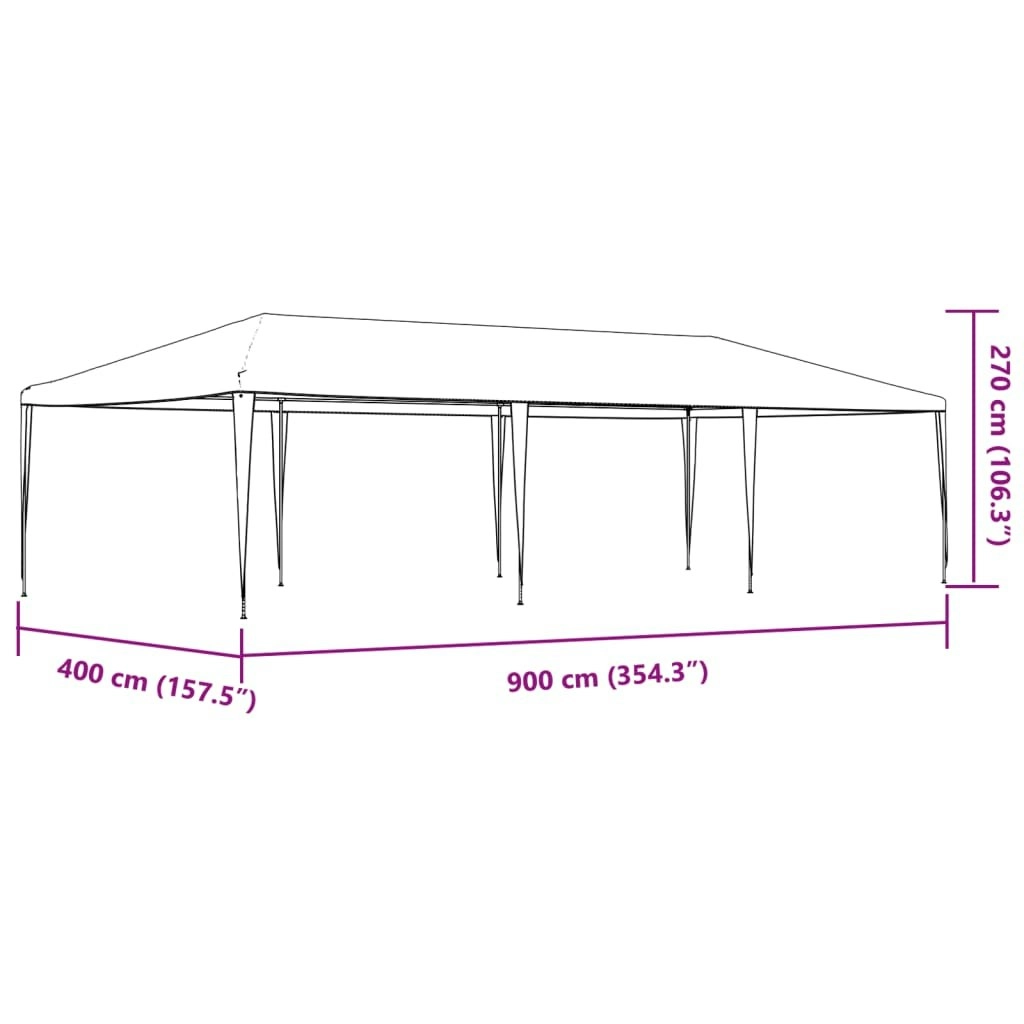 Party Tent 4x9 m Blue 48505