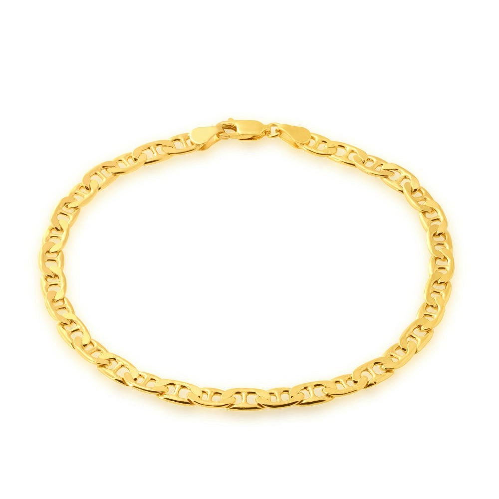 9ct Silverfilled Yellow Gold 120 Gauge 21 cms Bracelet