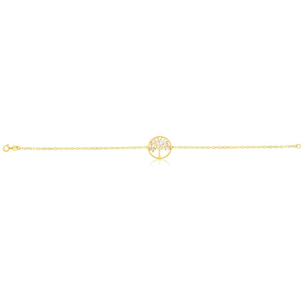 9ct Dicut 19cm Tree Of Life Bracelet