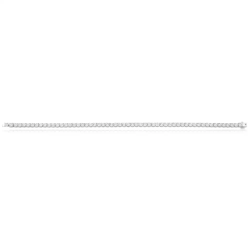 Flawless 9ct White Gold Tennis Diamond Bracelet (TW=1.00ct)