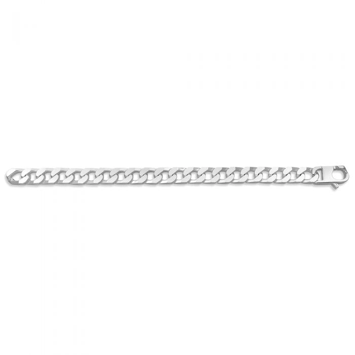 Sterling Silver Curb 23cm Bracelet Parrot Clasp