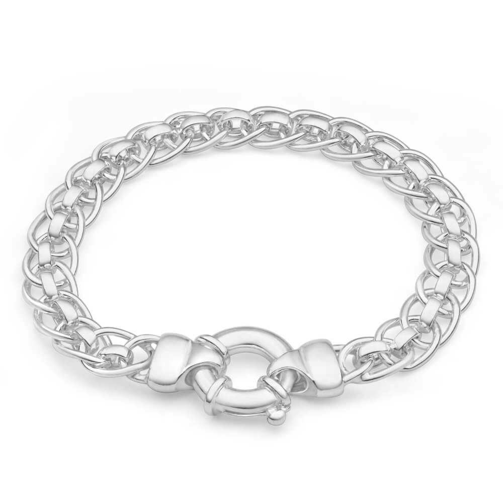 Sterling Silver Roller Boltring Bracelet 19cm