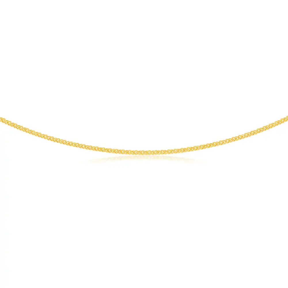 9ct Yellow Gold Silver Filled 45cm Chain 80gauge