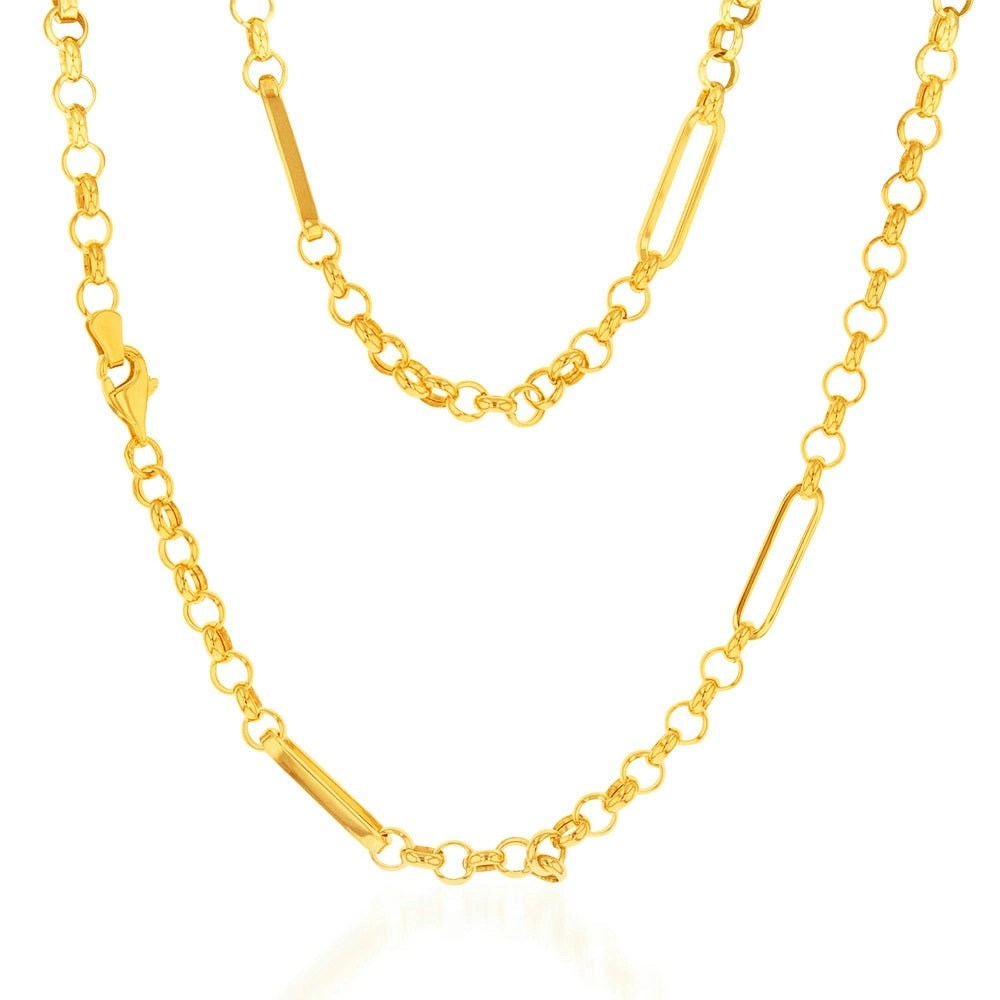 9ct Yellow Gold Silverfilled Belcher 45.70cm Chain