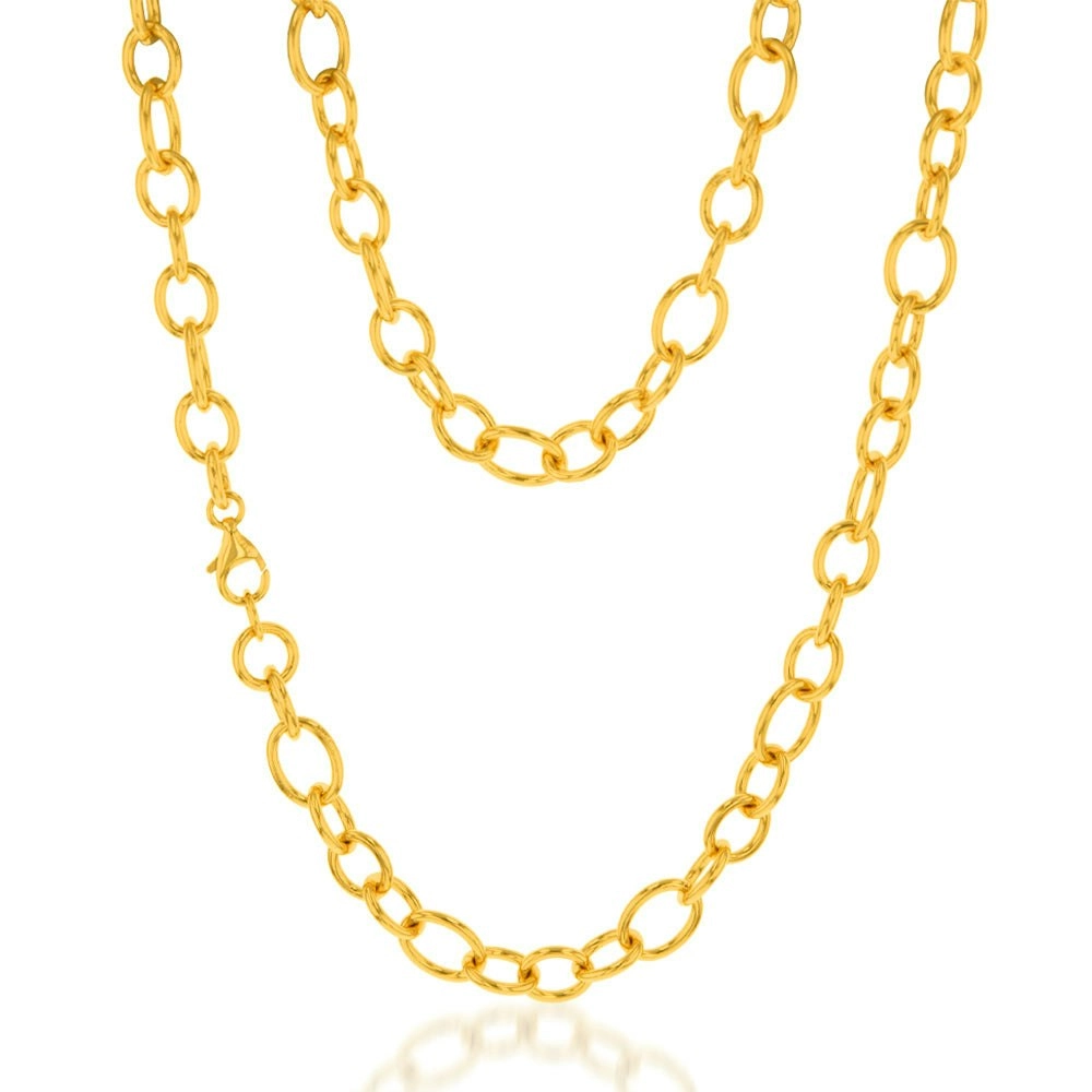 9ct Yellow Gold Silverfilled Belcher 45cm Chain