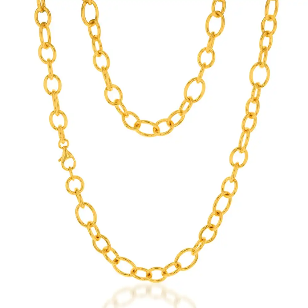 9ct Yellow Gold Silverfilled Belcher 45cm Chain