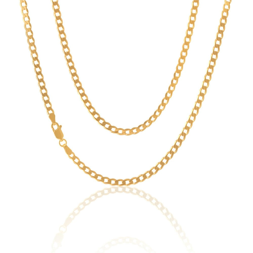 9ct Yellow Gold 50cm Curb Chain 100Gauge