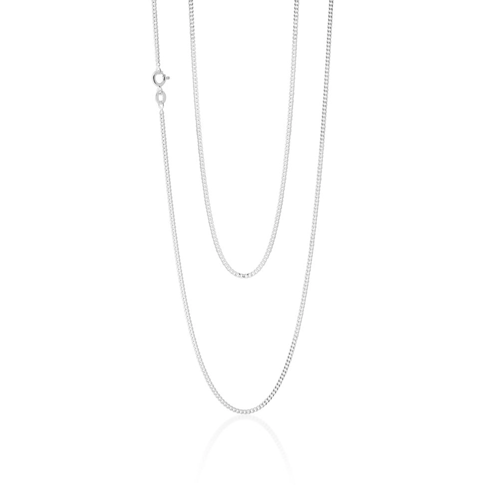 Sterling Silver Diamond Cut 70cm Curb Chain