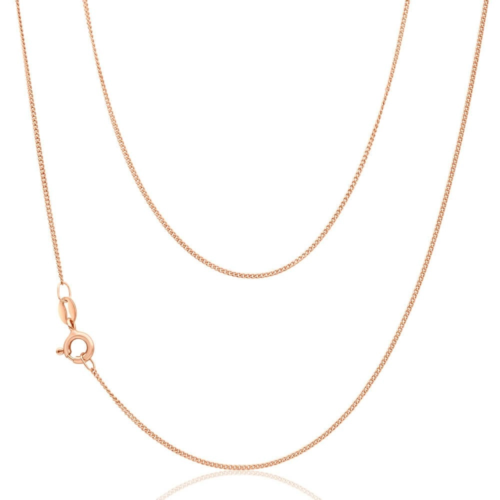 Rose Gold Plated Sterling Silver 70cm Curb Chain