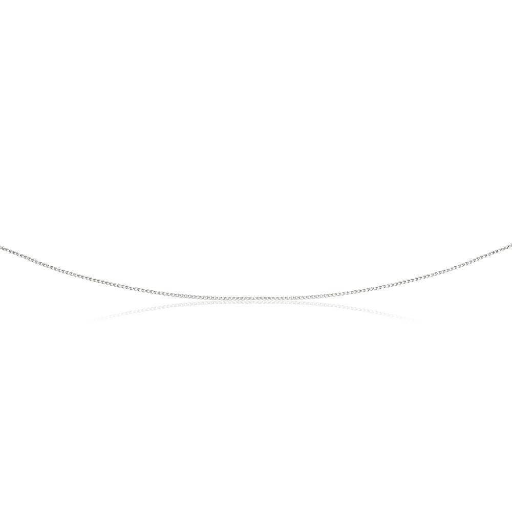 Sterling Silver Rhodium Plated 45cm 20 Gauge Double Curb Chain