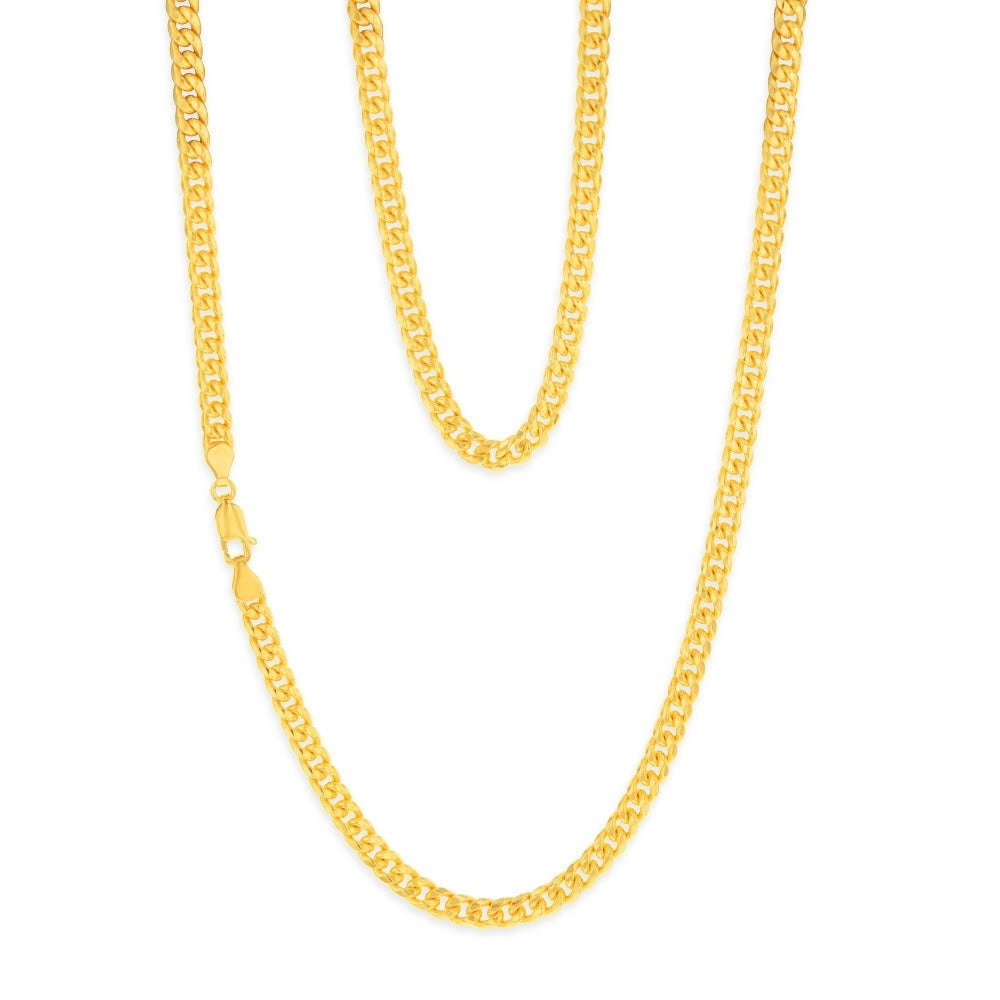 9ct Yellow Gold Silverfilled 120 Gauge 55cm Chain