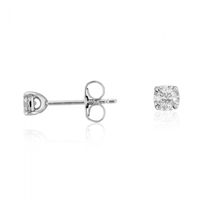 Flawless Cut 18ct White Gold Diamond Stud Earrings