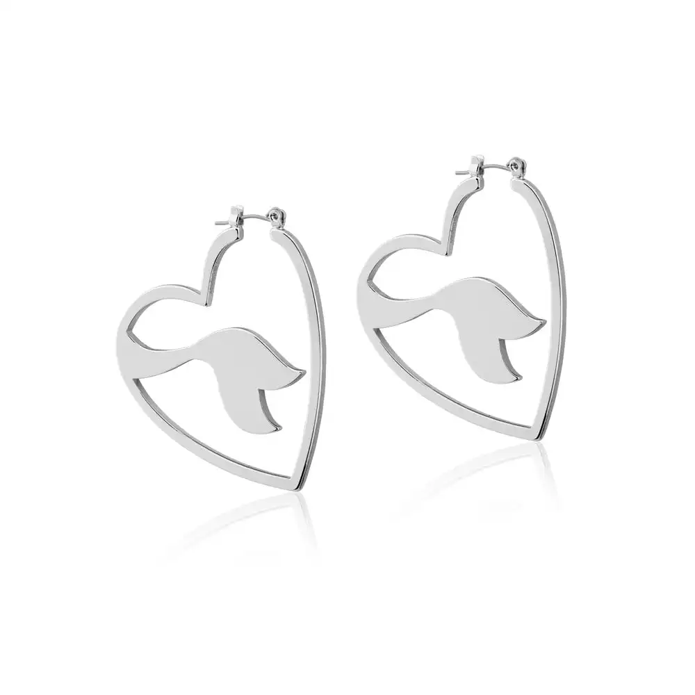 Disney Princess White Gold Plated The Little Mermaid Ariel Hoop Earring