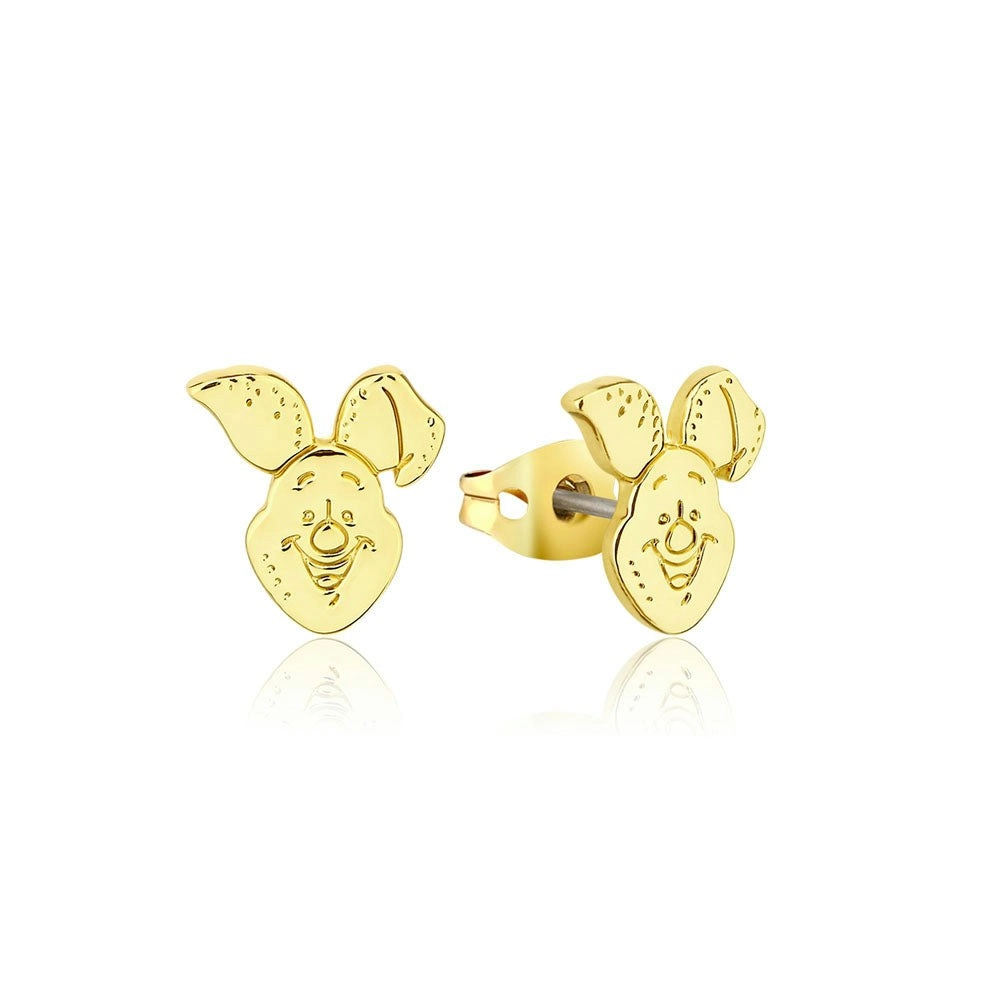 Disney Gold Plated Winnie The Pooh Open 60mm Drop Earrings