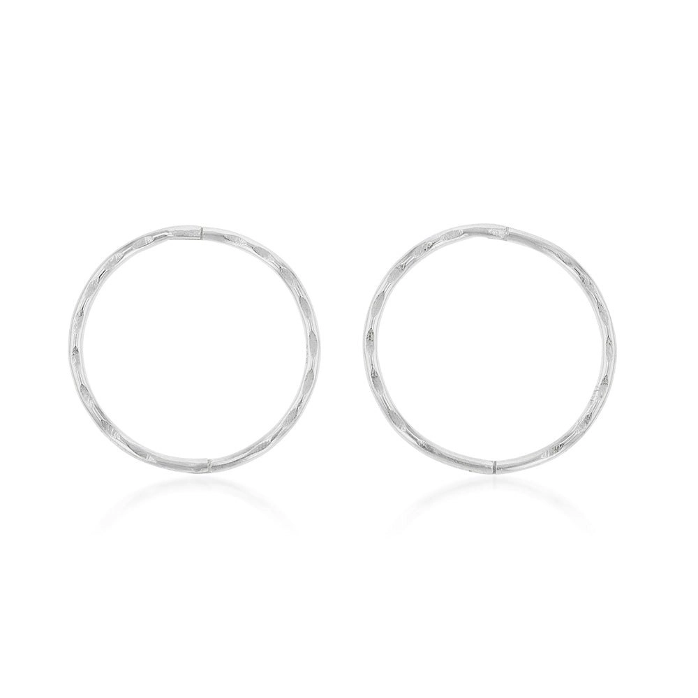 Sterling Silver Sleeper Facet 16mm Earrings