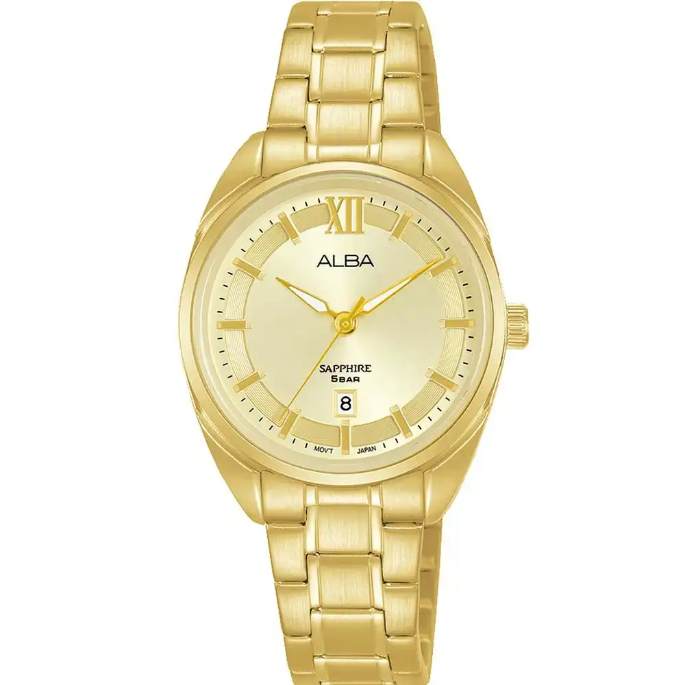 Alba AH7Y48X1 Gold Tone Mens Watch