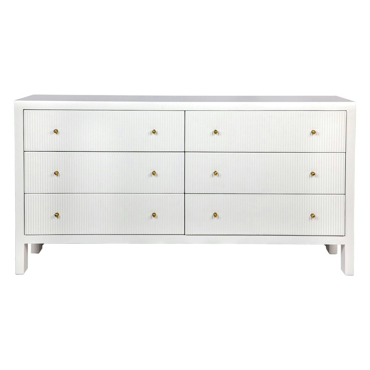 Ariana 6 Drawer Chest - White