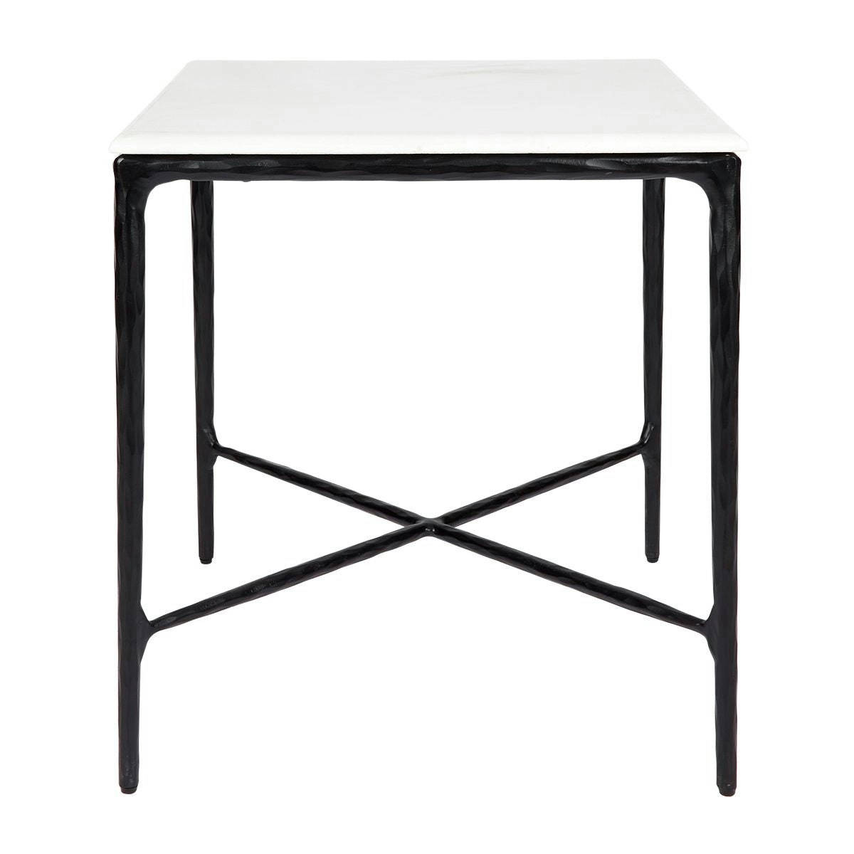 Heston Square Marble Side Table - Black