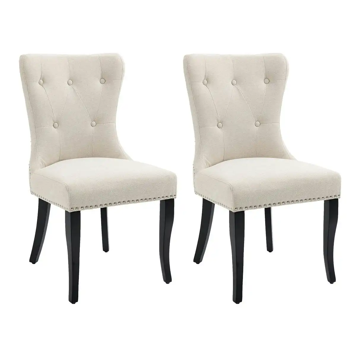 Lugano Dining Chair Set of 2  - Natural