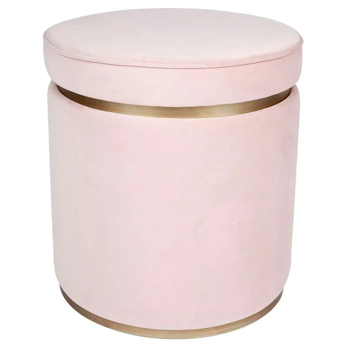 Totti Storage Stool - Blush Velvet