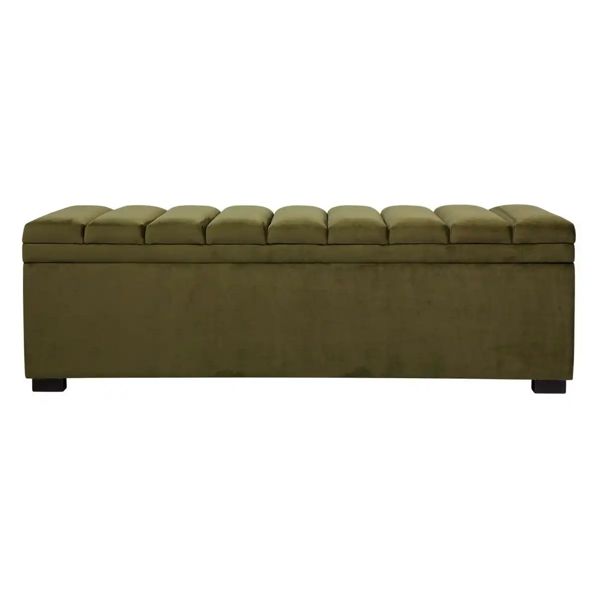 Soho Storage Bench Ottoman - Olive Velvet