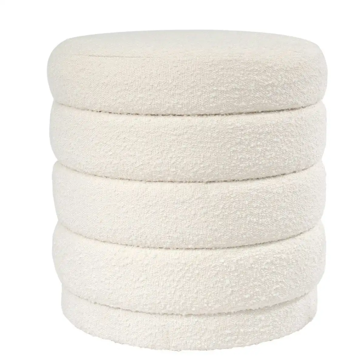 Demi Stool - White Boucle