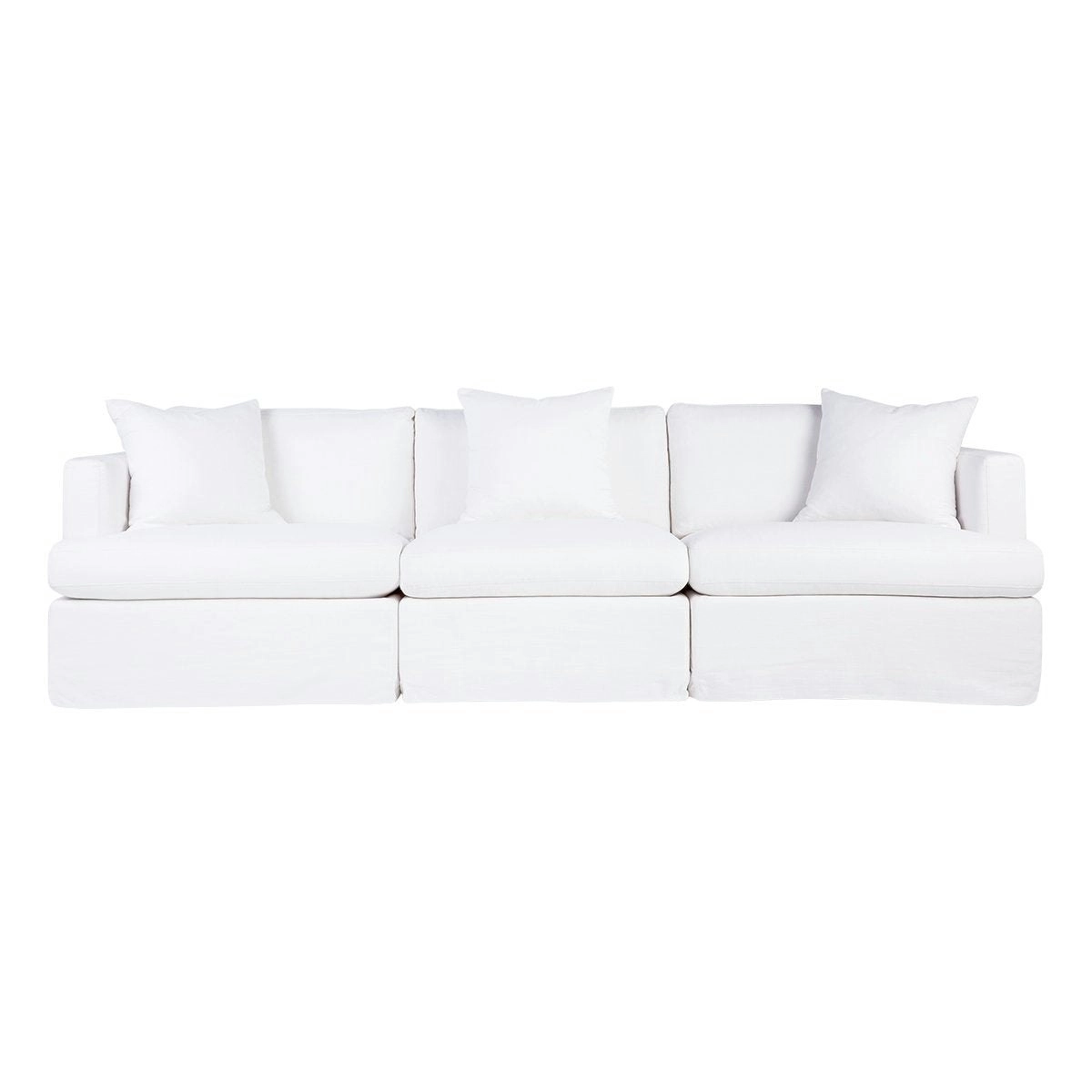 Birkshire Slip Cover Modular Sofa - White Linen Option 3