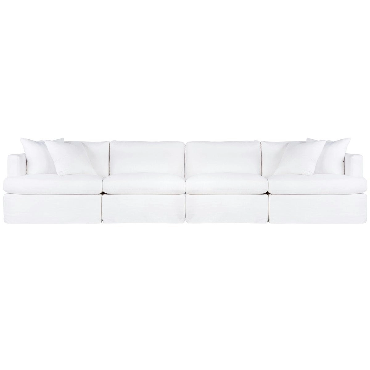 Birkshire Slip Cover Modular Sofa - White Linen Option 4