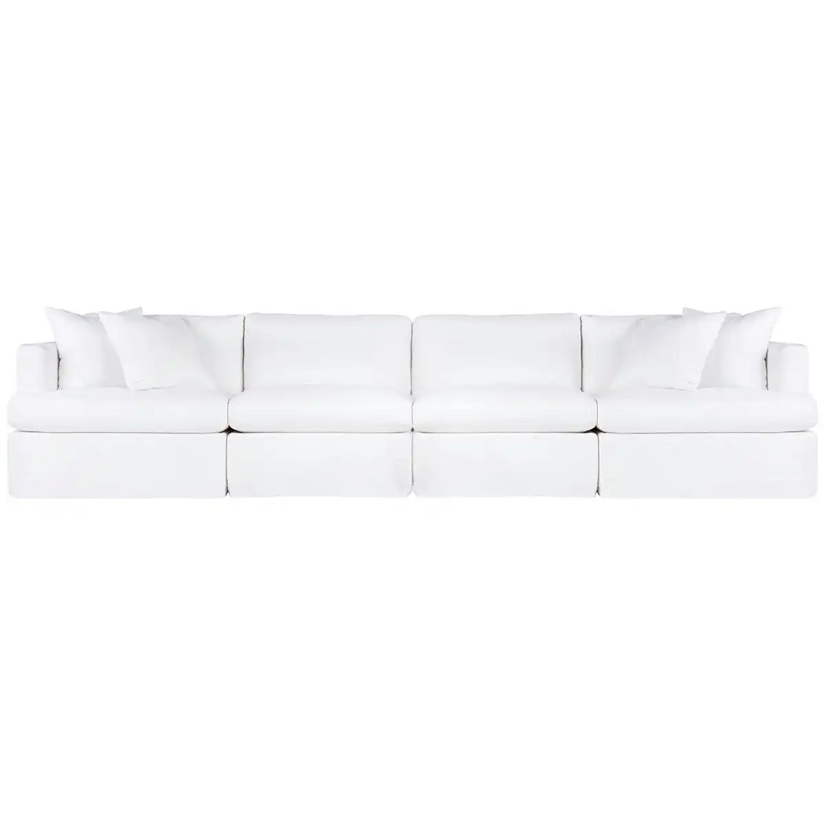 Birkshire Slip Cover Modular Sofa - White Linen Option 4