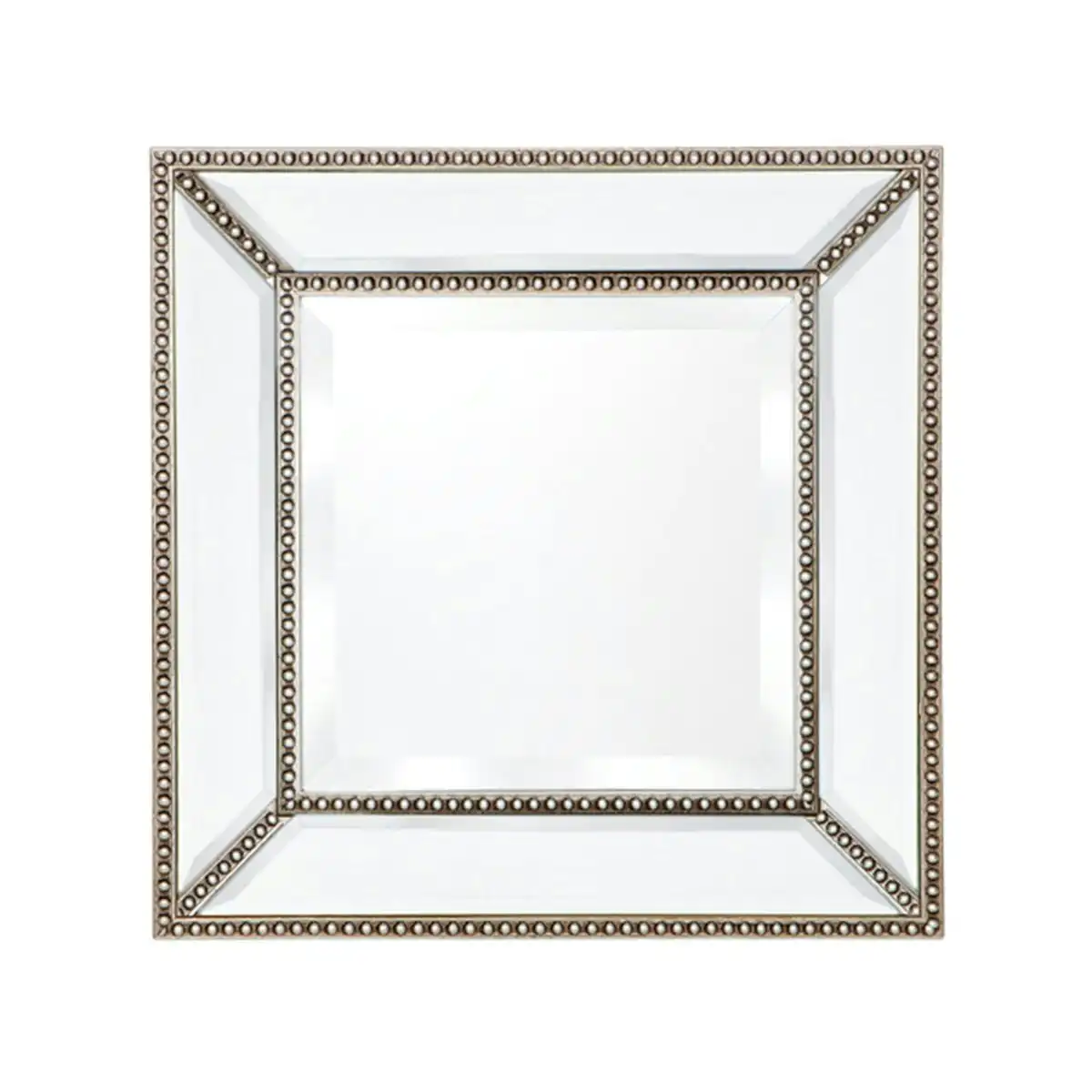 Zeta Wall Mirror - Small Antique Silver