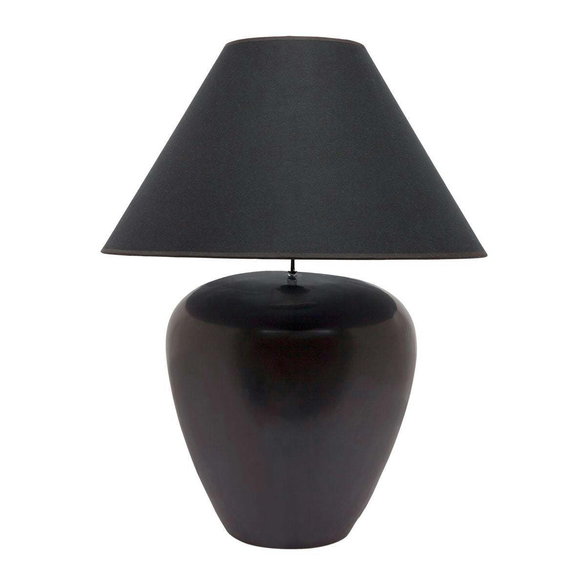 Picasso Table Lamp - Black w Black Shade