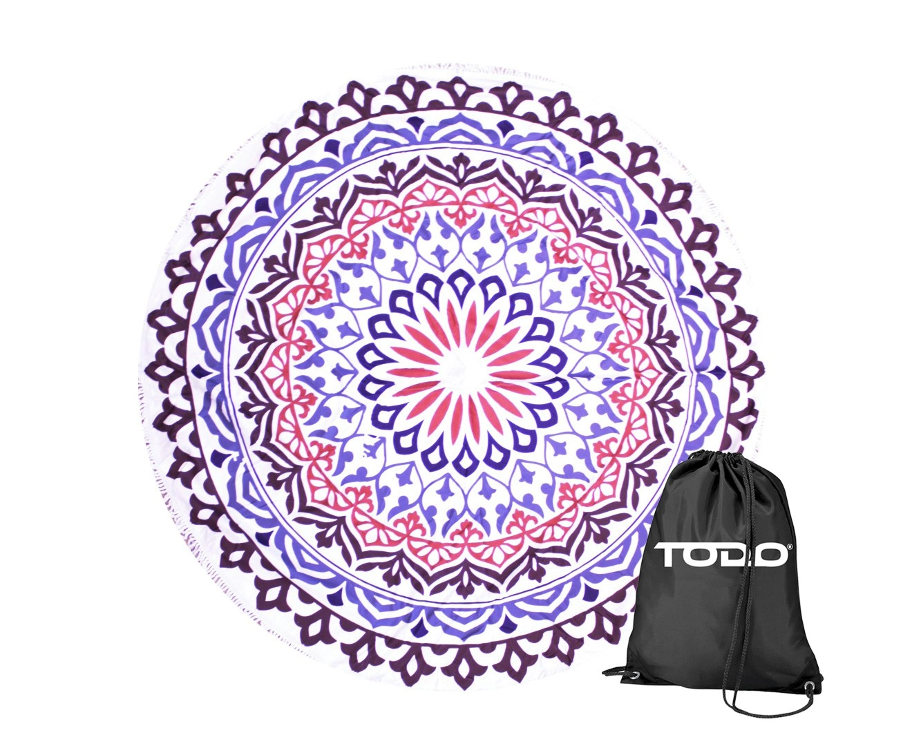 TODO Luxury Thick Microfiber Round Beach Towel Throw Rug Ttowel Warrior Princess