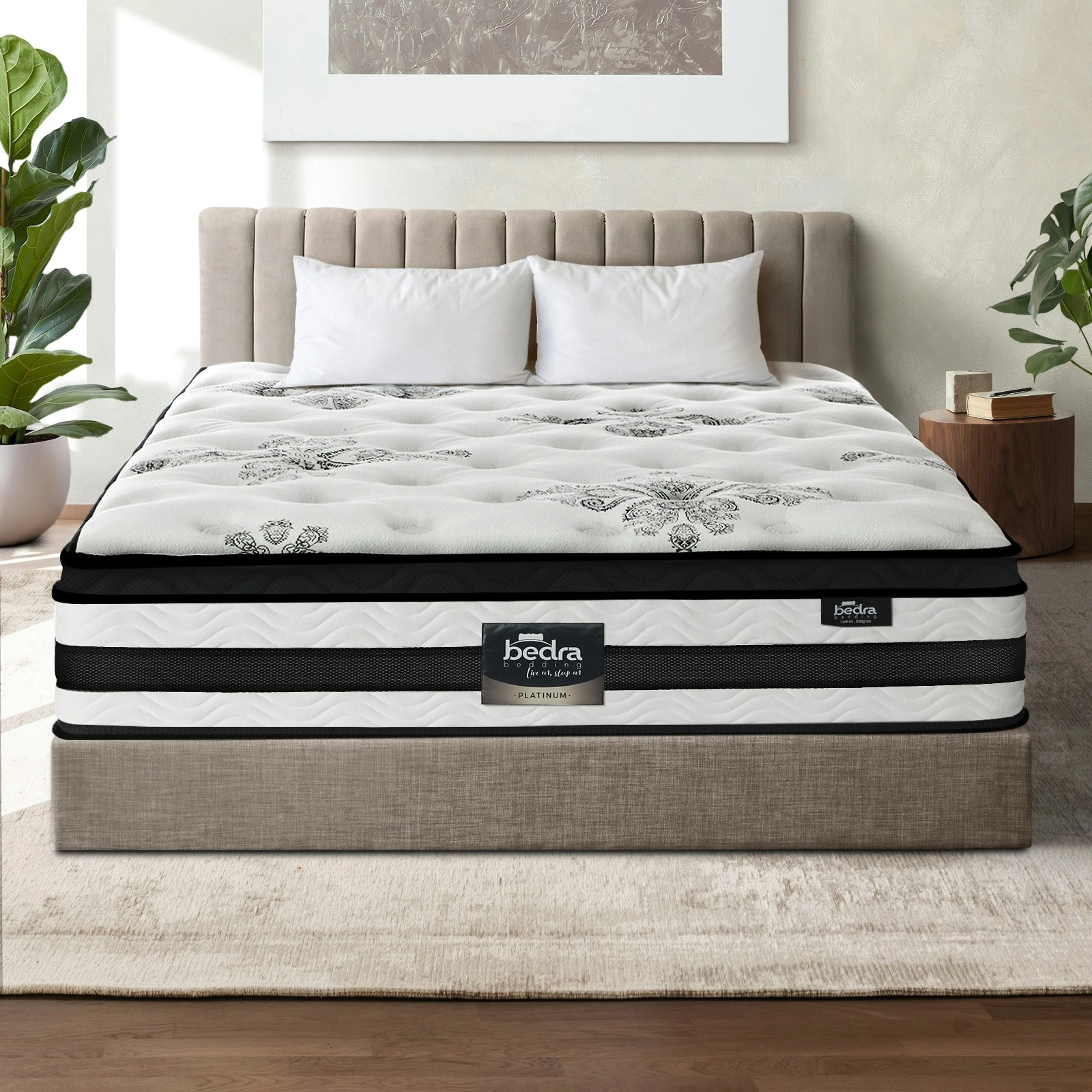 Bedra Queen Mattress Bed 34CM Cool Gel Foam Pocket Spring Medium Firm