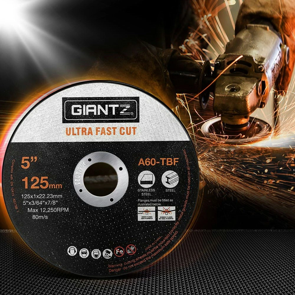 Giantz 50-Piece Cutting Discs 5" 125mm,Giantz 50pcs 5" Cutting Discs 125mm Angle Grinder Thin Cut Off Wheel for Metal