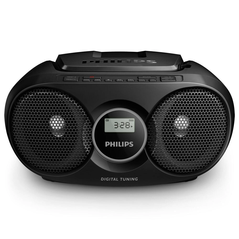 Philips AZ215B/79 CD Soundmachine Boombox CD/CD-R/CD-RW Player FM Radio Black