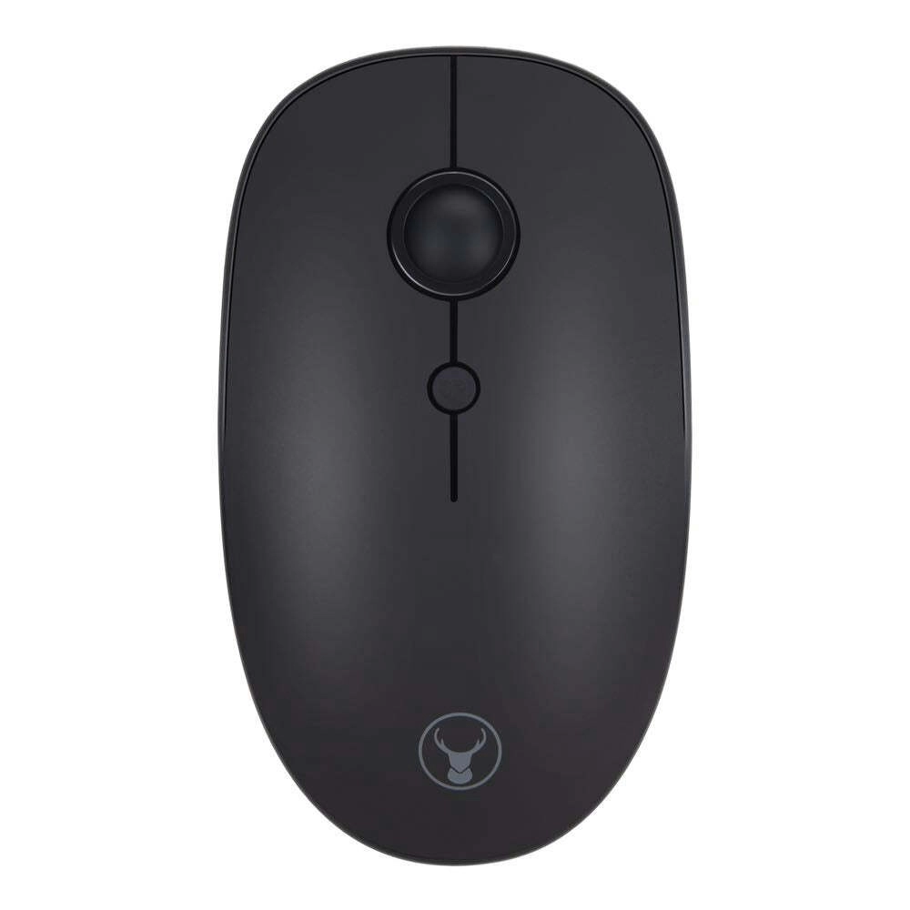 Bonelk Wireless Round Scroll 4D M-257 Bluetooth Mouse/Dongle 800-1600 DPI Black