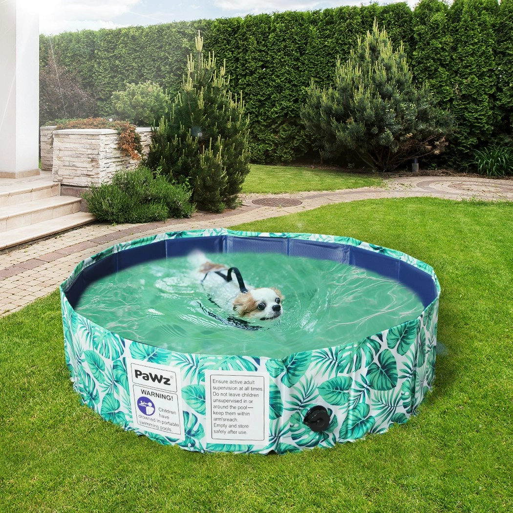 Pawz 80cm Pet Dog Swimming Pool Cat Portable BathTub Kid Shower Washing Folding