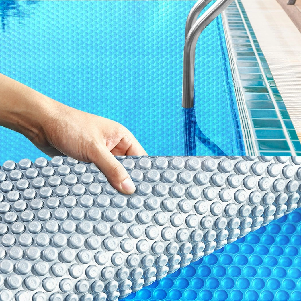 Traderight Group  Solar Swimming Pool Cover 500 Micron Outdoor Bubble Blanket Heater 9.5 X 5M