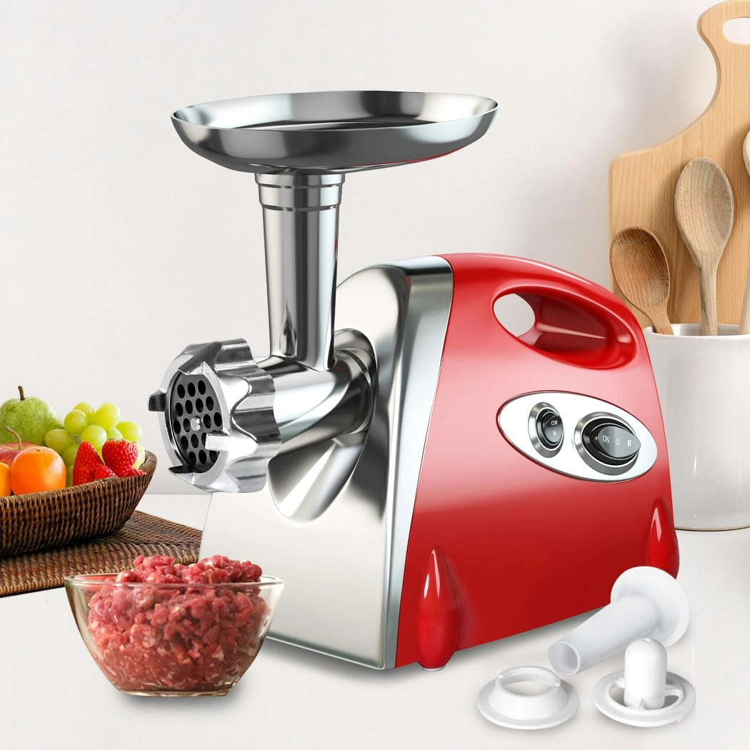 Spector 800W Electric Meat Grinder Mincer Sausage Filler Kibbe Maker Kitchen Red