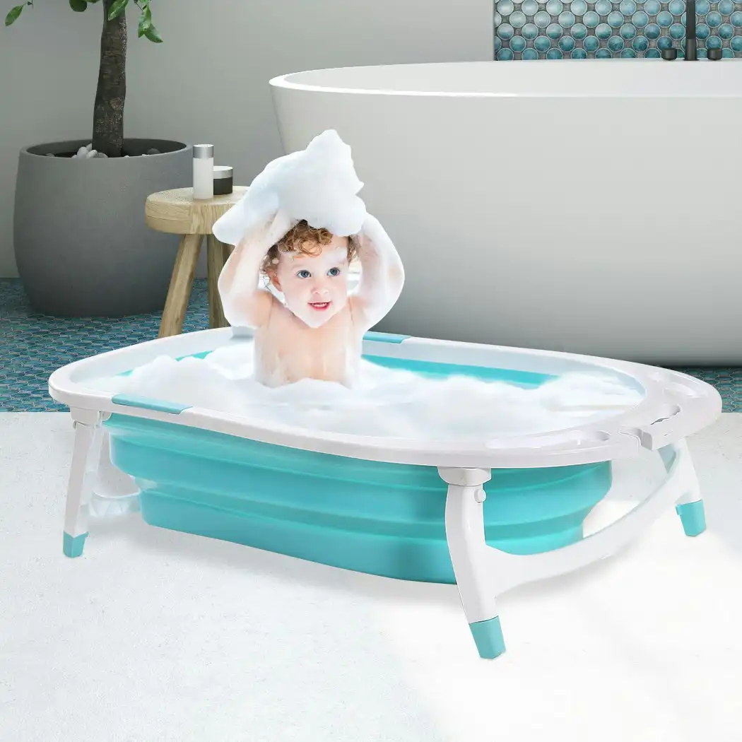 Traderight Group  Traderight Group  Baby Bath Tub Infant Toddlers Foldable Bathtub Folding Safety Bathing Shower