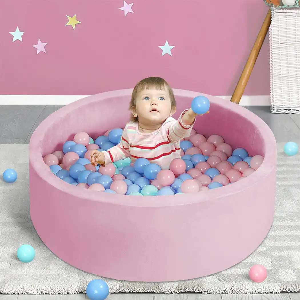 BoPeep Kids Balls Pit Baby Ocean Play Foam Pool Barrier Toy Padding Child Pink (KD1081-PK-BALL)