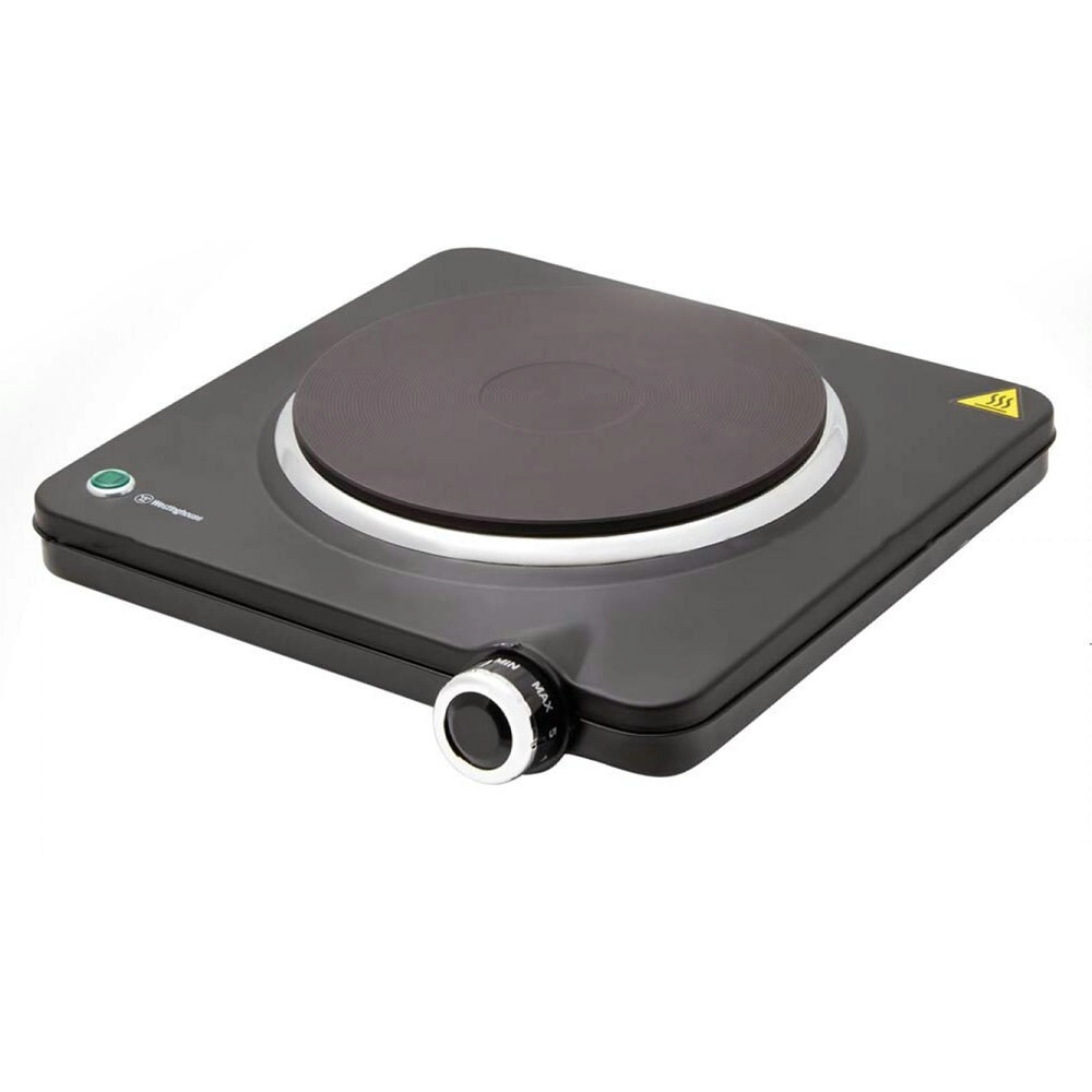 Westinghouse 27cm Electric 1500W Single Portable Hotplate/Cooktop/Cooker Black