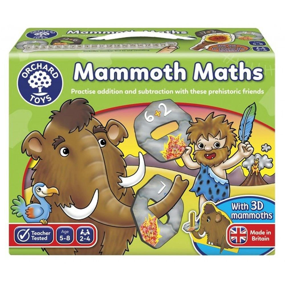 Orchard Toys Mammoth Maths Numbers Kids/Childrens Educational Card Puzzle Game