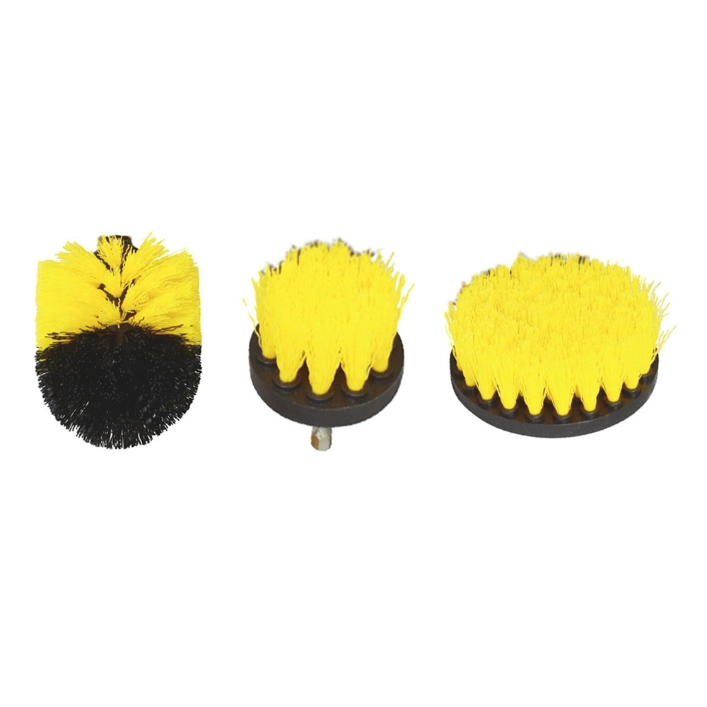 3p Hercules Universal Cordless Drill Nylon Scrub Brush Head Cleaning Attachments