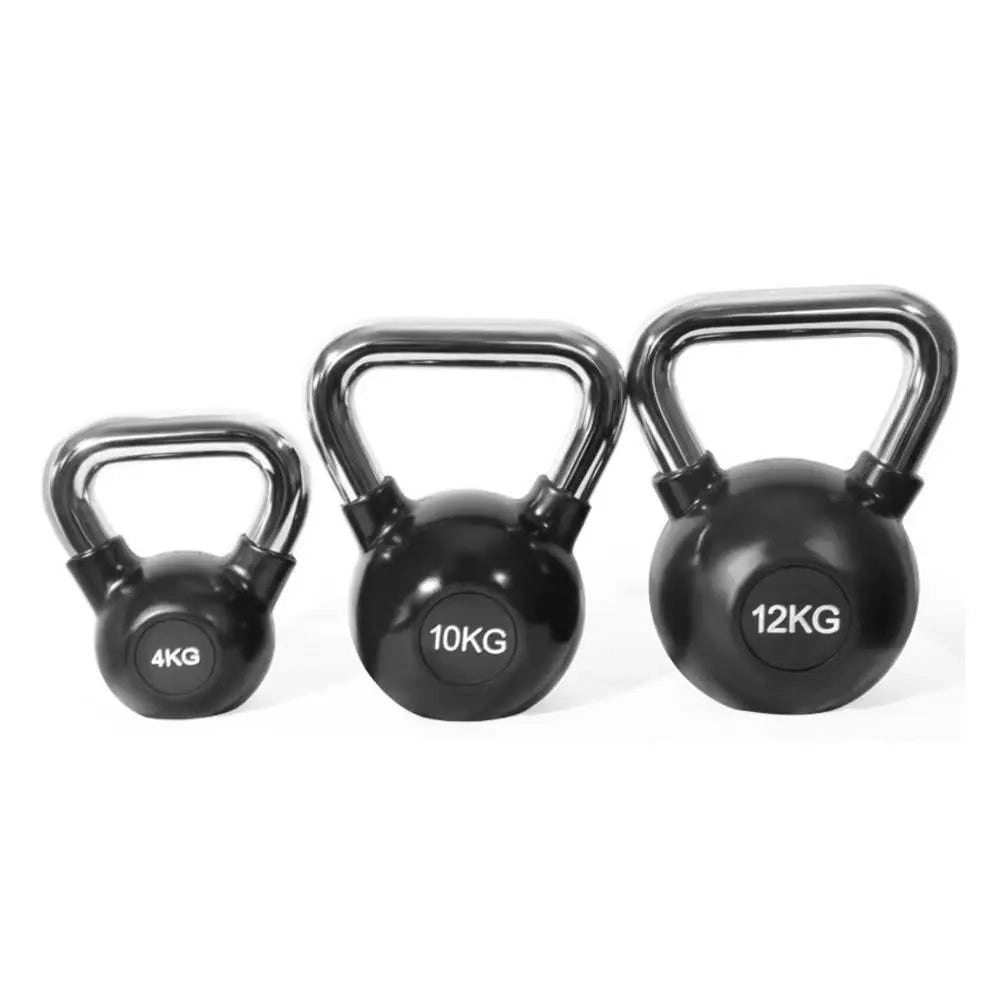 Black Coating Cast Iron Kettlebell Kattle Bell Fitness Lifting Pot Dumbbell Home Gym