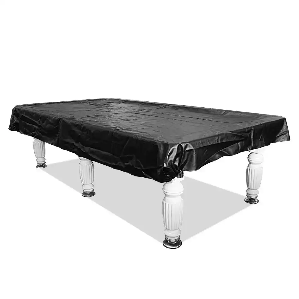 MACE 7FT/8FT/9FT Pool Snooker Billiard Vinyl Table Cover Black Fitted with Rubber Band