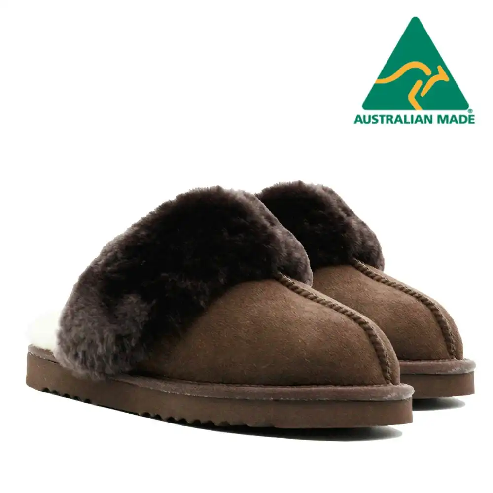 Waratah UGG® Australian Made Premium Sheepskin Ladies Scuff - Chocolate