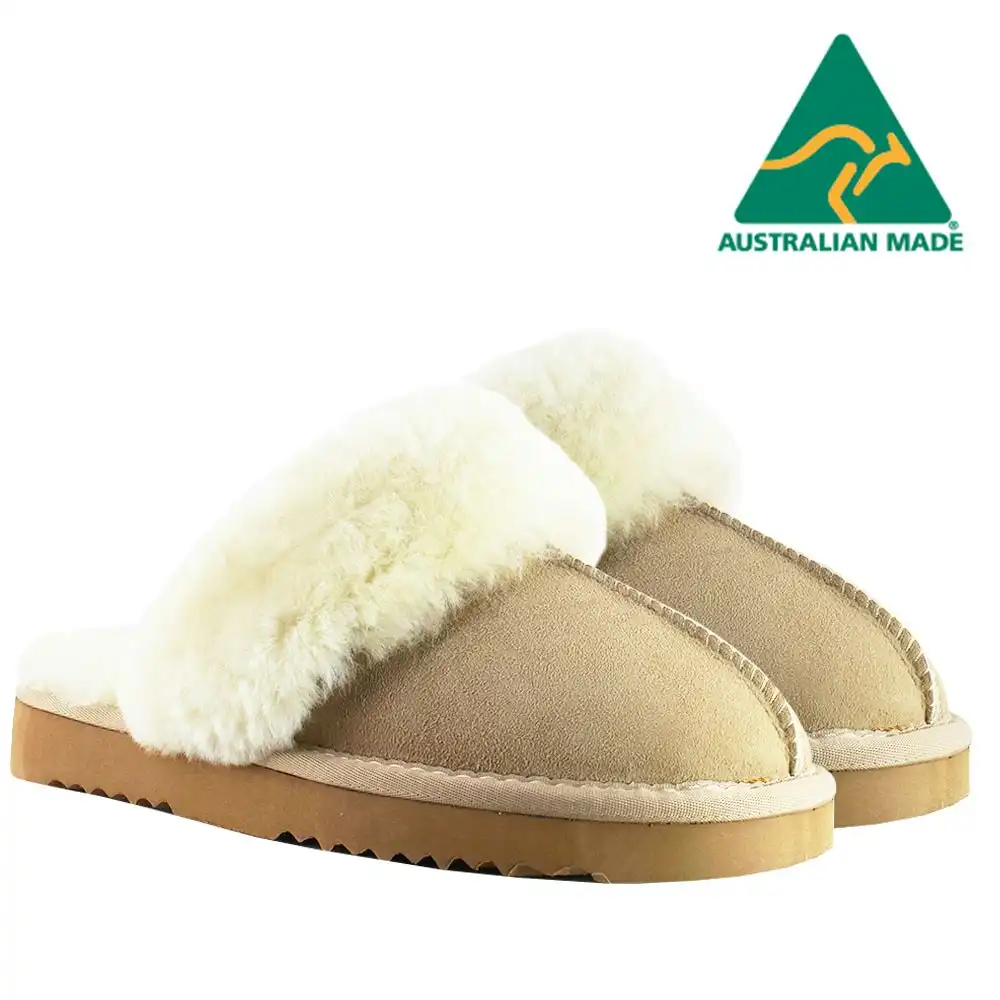 Waratah UGG® Australian Made Premium Sheepskin Ladies Scuff - Sand