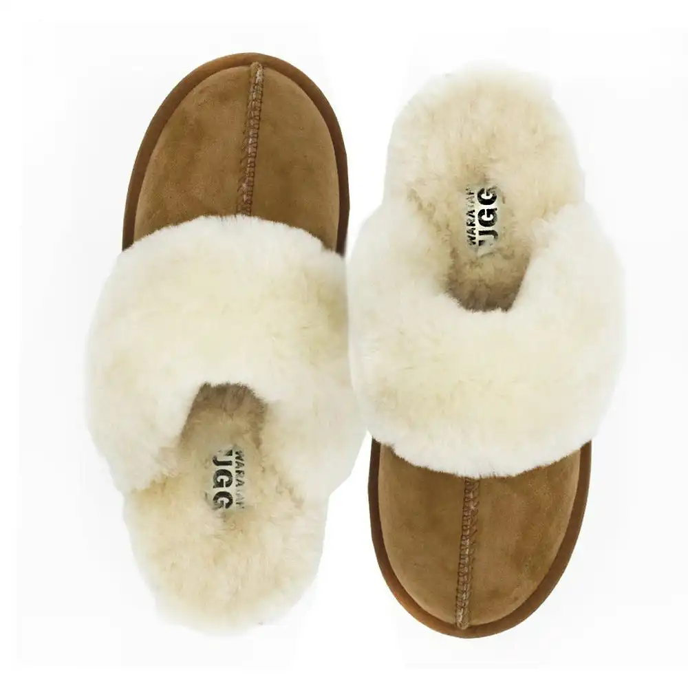 Waratah UGG® Ladies Luxury Sheepskin Scuffs - Chestnut