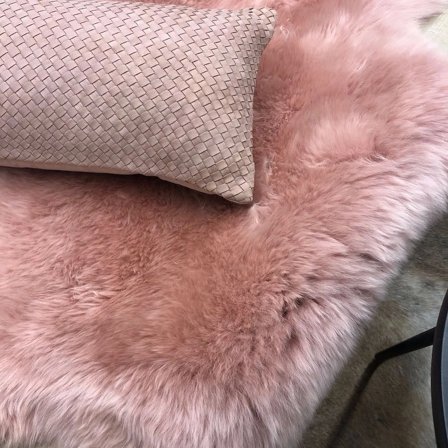 Merino Sheepskin Rug - Pink Blush